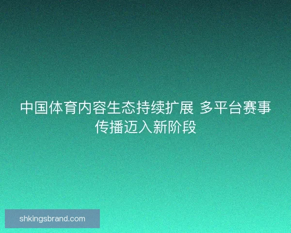 中国体育内容生态持续扩展 多平台赛事传播迈入新阶段