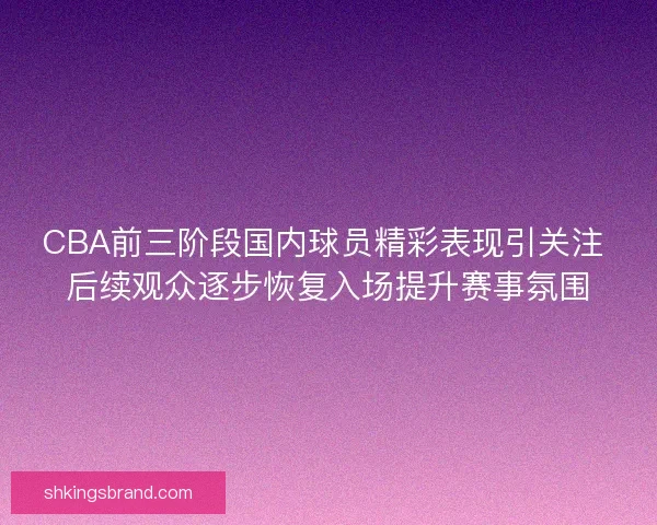 CBA前三阶段国内球员精彩表现引关注 后续观众逐步恢复入场提升赛事氛围