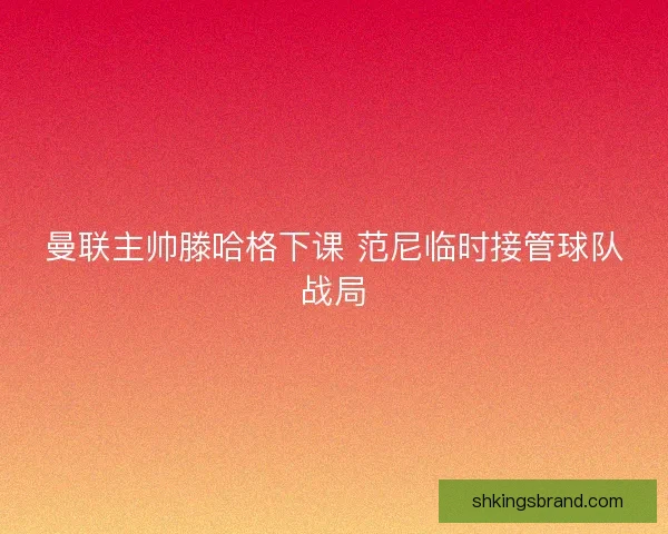 曼联主帅滕哈格下课 范尼临时接管球队战局